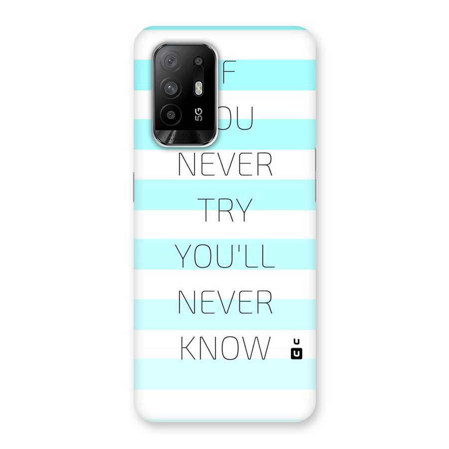 Try Know Back Case for Oppo F19 Pro Plus 5G
