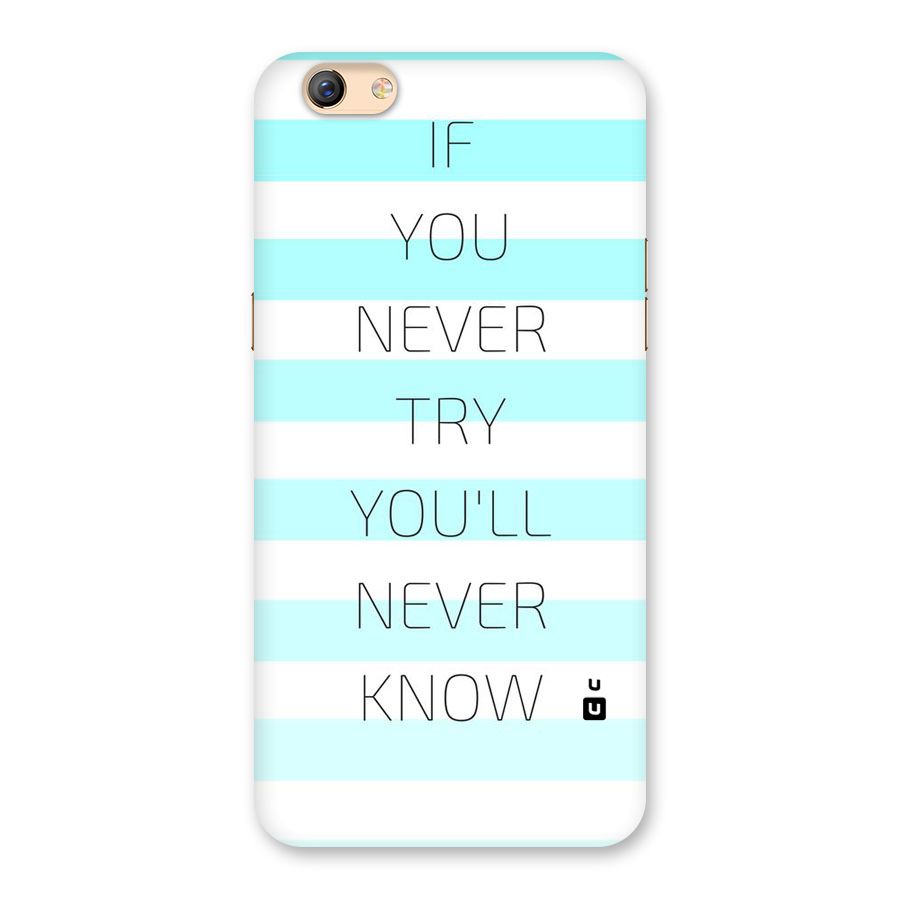 Try Know Back Case for Oppo F3 Plus