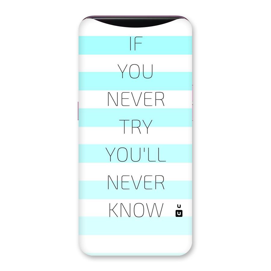 Try Know Back Case for Oppo Find X