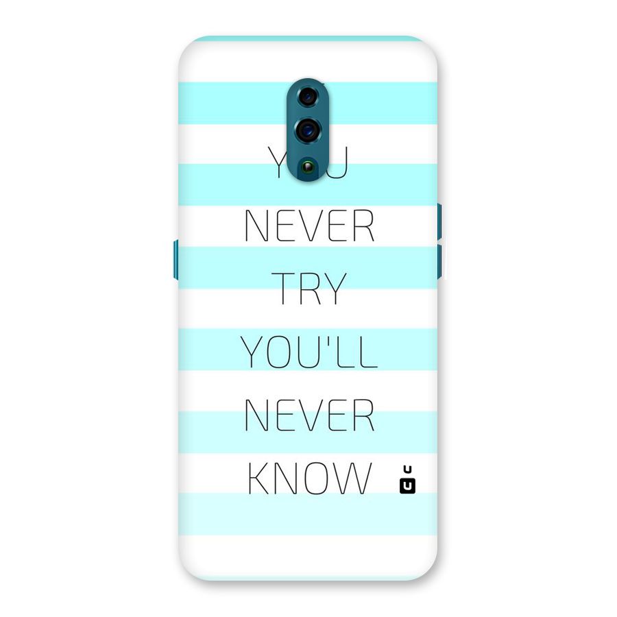 Try Know Back Case for Oppo Reno