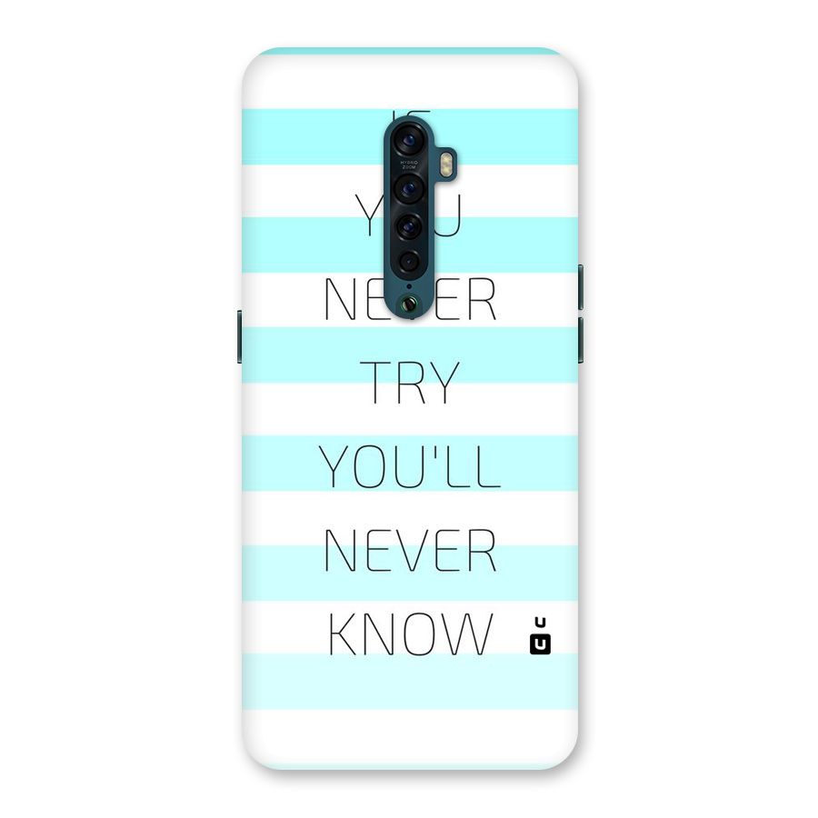 Try Know Back Case for Oppo Reno2