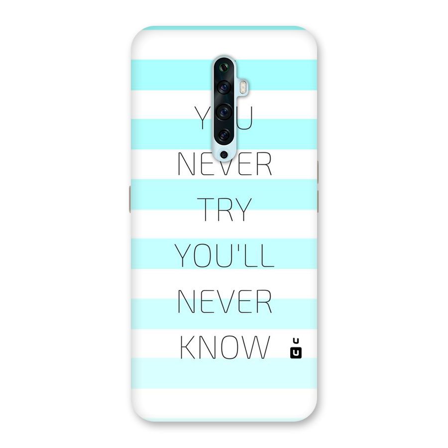 Try Know Back Case for Oppo Reno2 Z