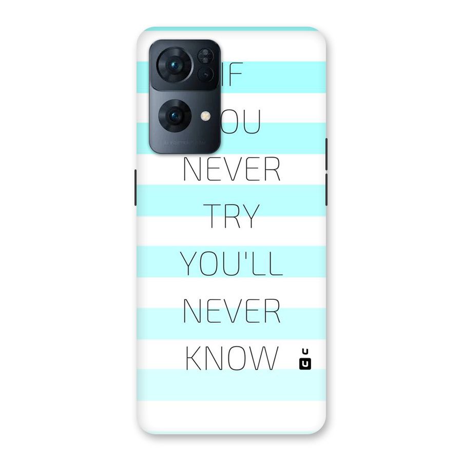 Try Know Back Case for Oppo Reno7 Pro 5G