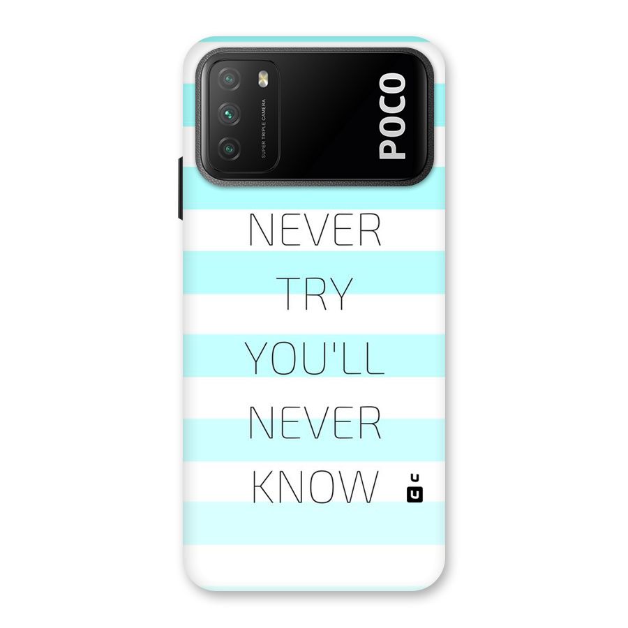 Try Know Back Case for Poco M3