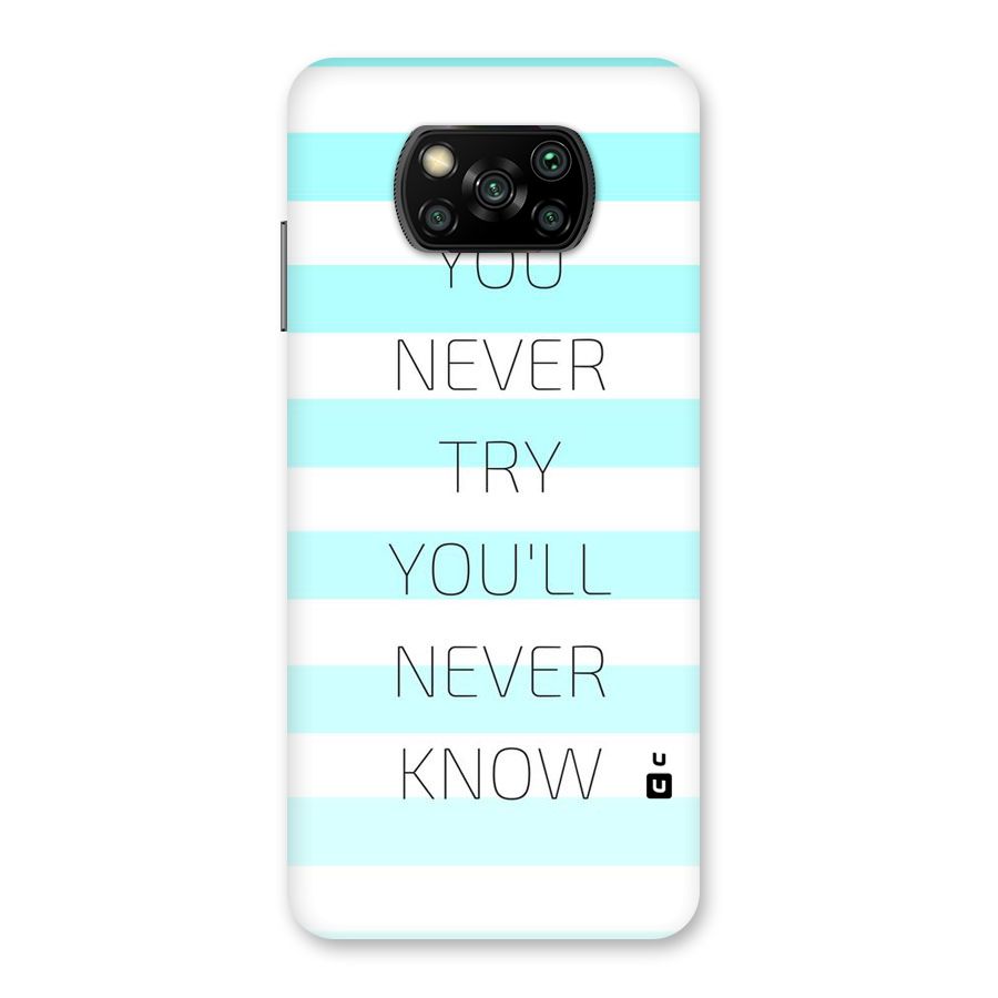 Try Know Back Case for Poco X3