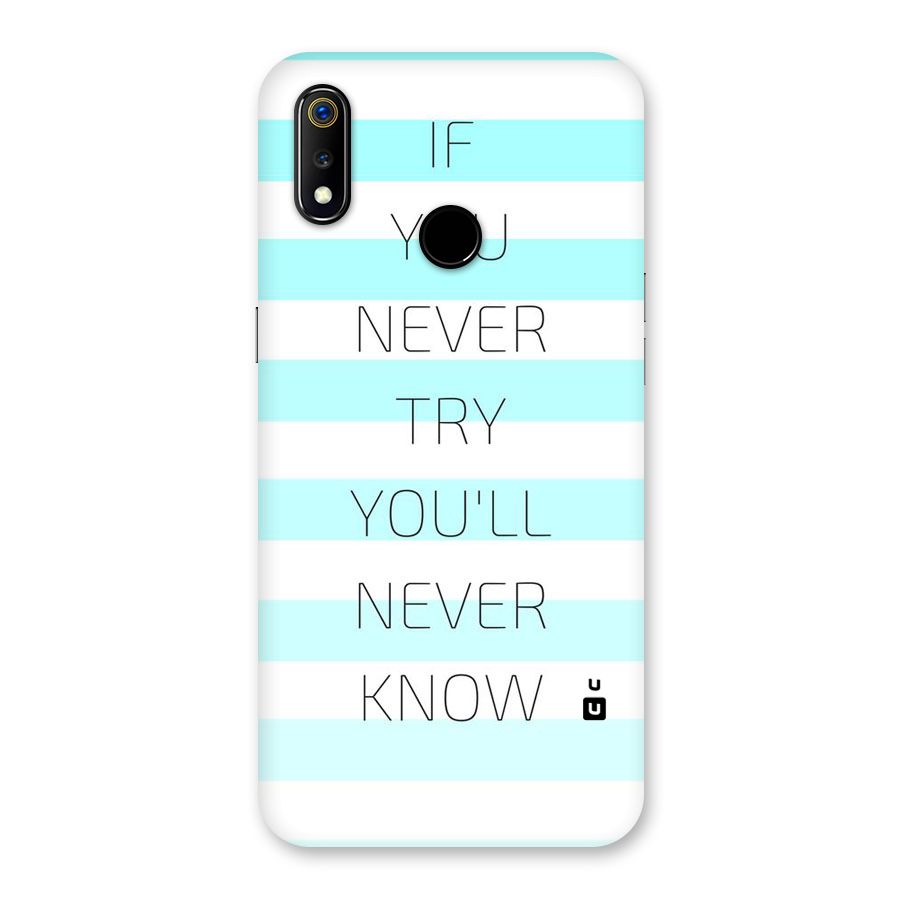 Try Know Back Case for Realme 3
