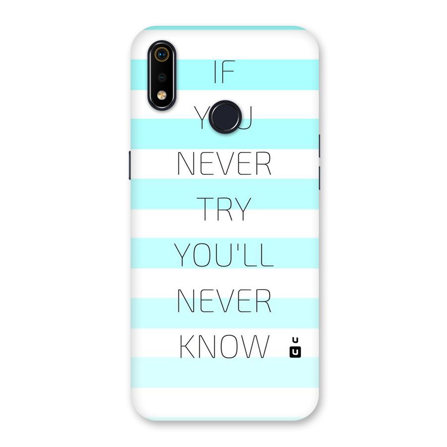Try Know Back Case for Realme 3i