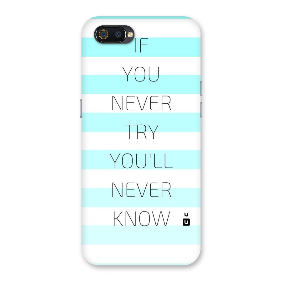 Try Know Back Case for Realme C2