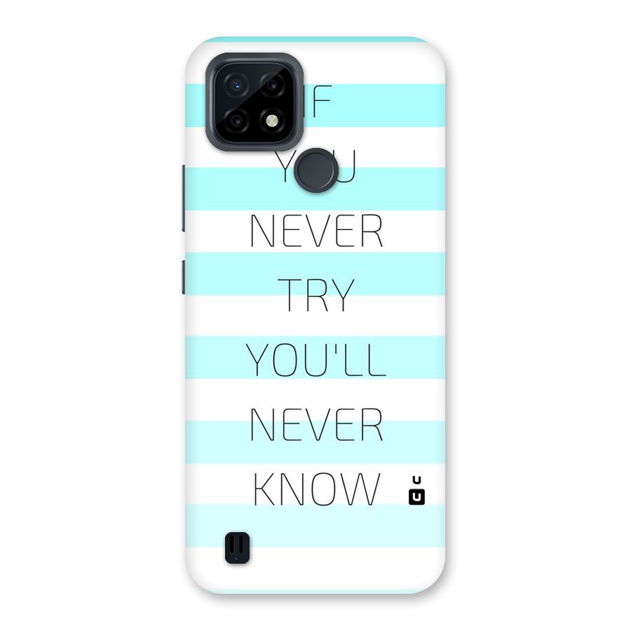 Try Know Back Case for Realme C21