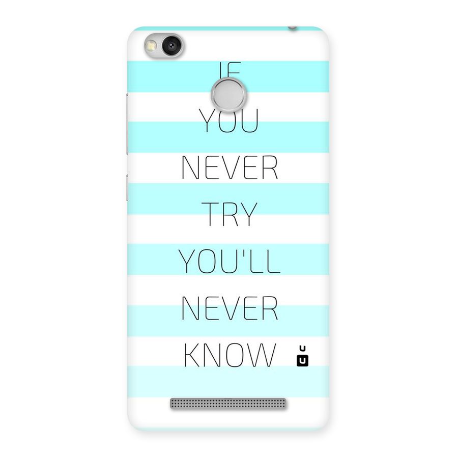 Try Know Back Case for Redmi 3S Prime