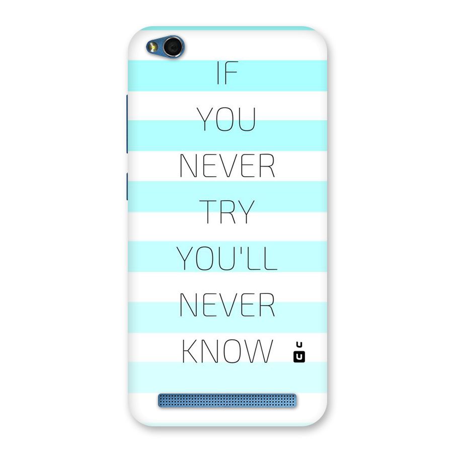 Try Know Back Case for Redmi 5A