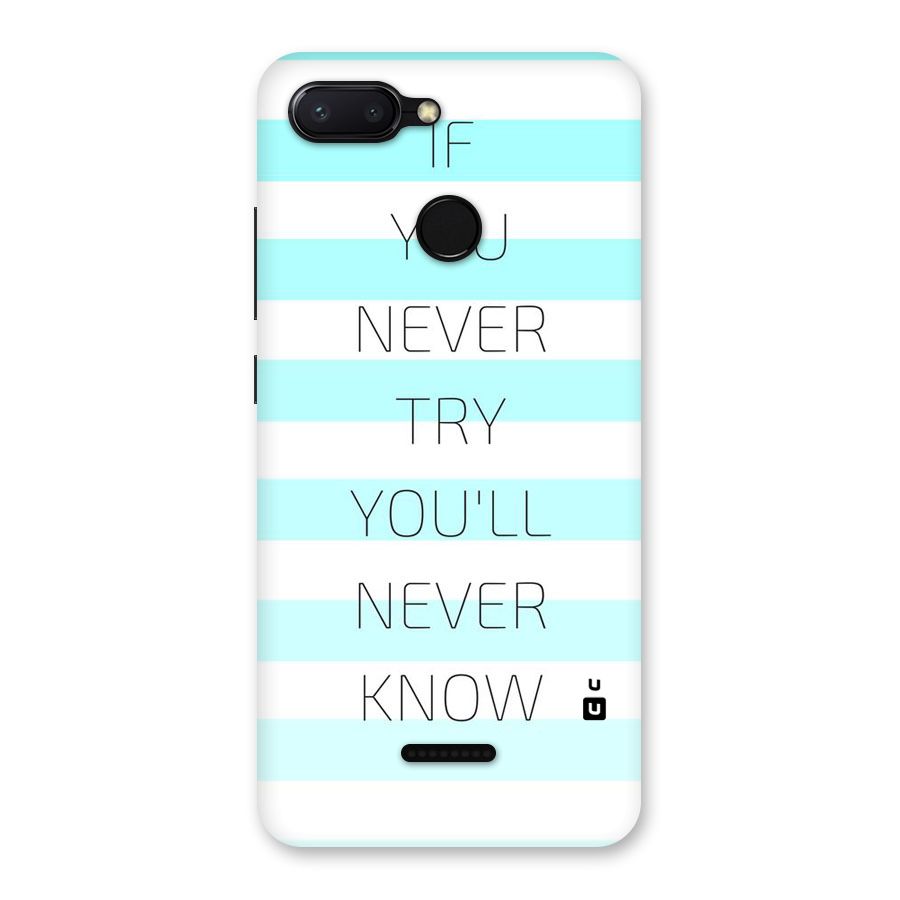 Try Know Back Case for Redmi 6