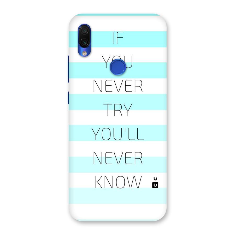 Try Know Back Case for Redmi Note 7S