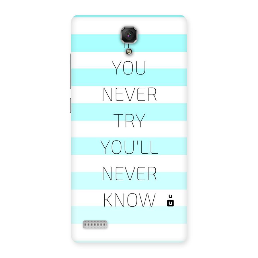 Try Know Back Case for Redmi Note Prime
