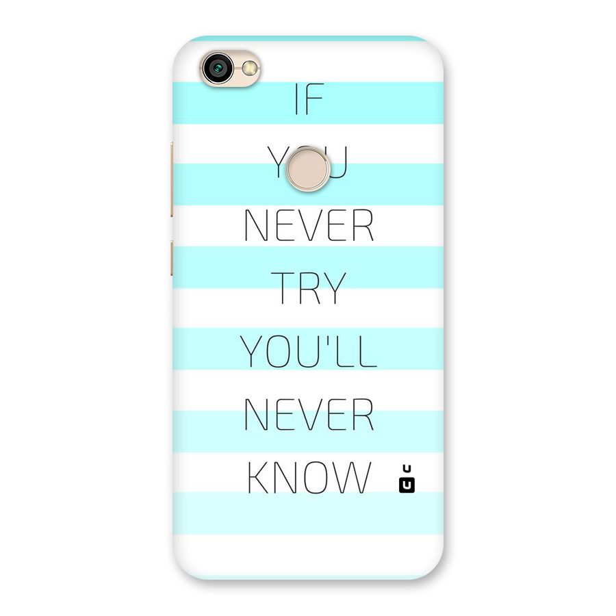 Try Know Back Case for Redmi Y1 2017