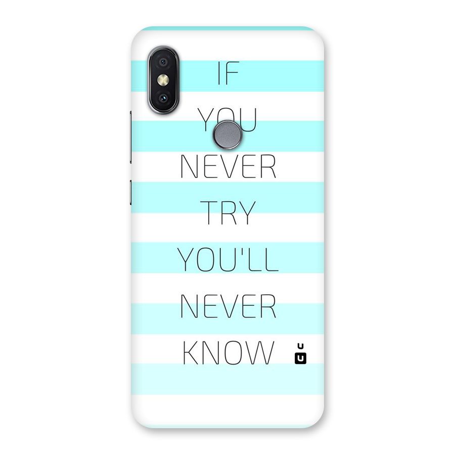Try Know Back Case for Redmi Y2