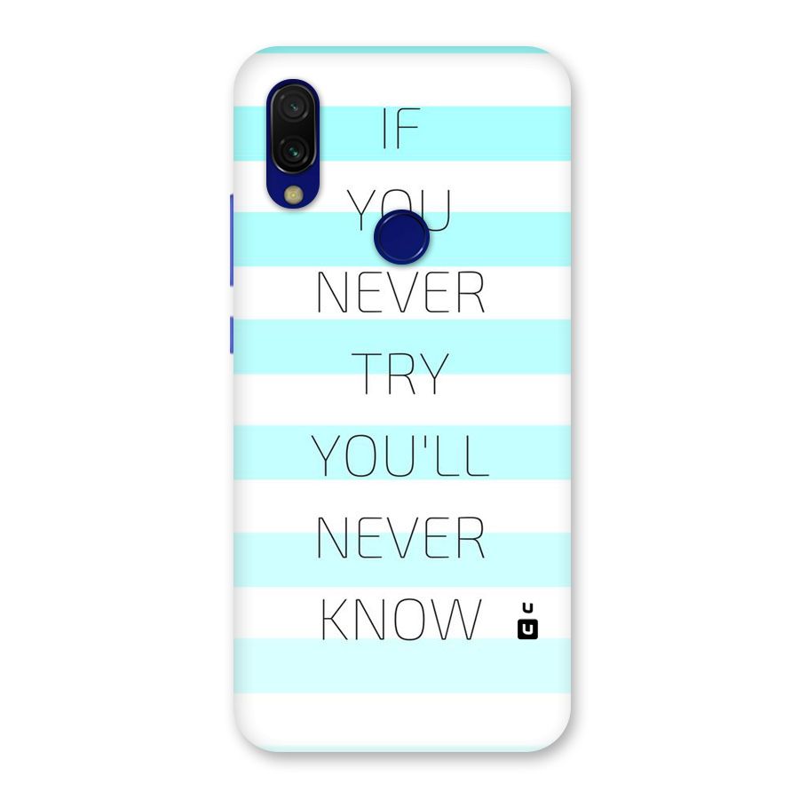Try Know Back Case for Redmi Y3
