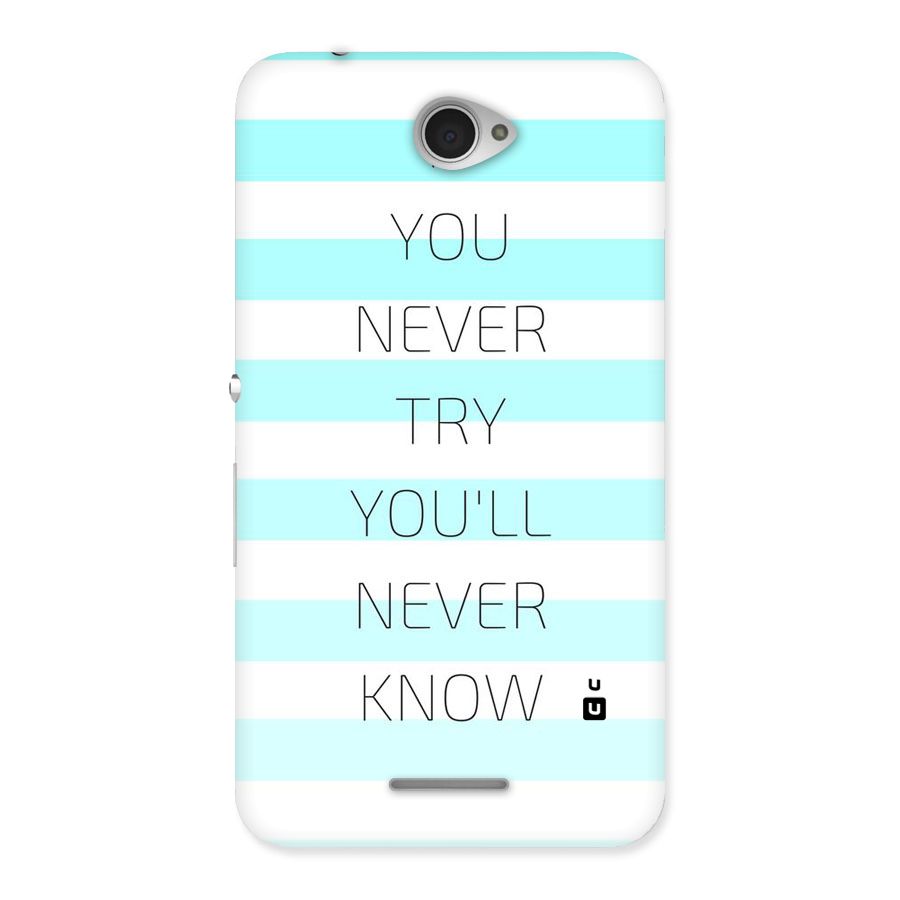 Try Know Back Case for Sony Xperia E4
