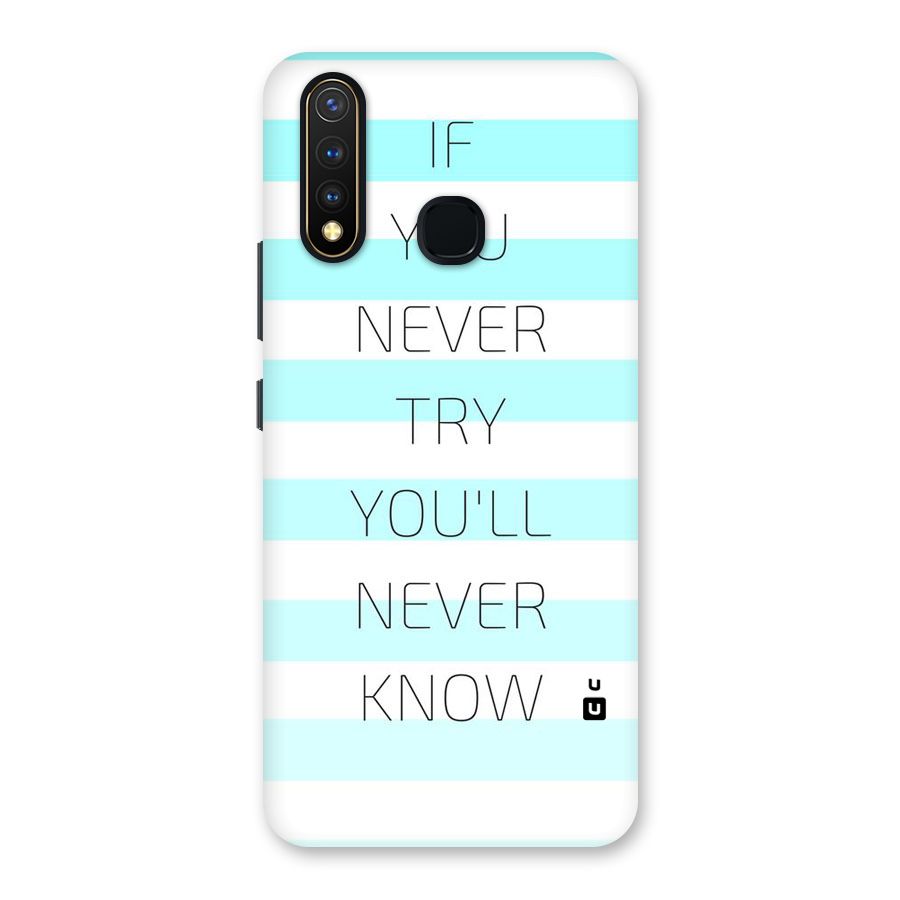 Try Know Back Case for Vivo U20