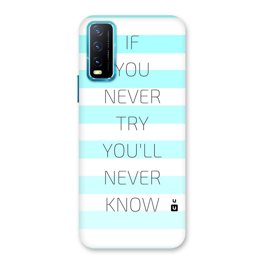 Try Know Back Case for Vivo Y20G