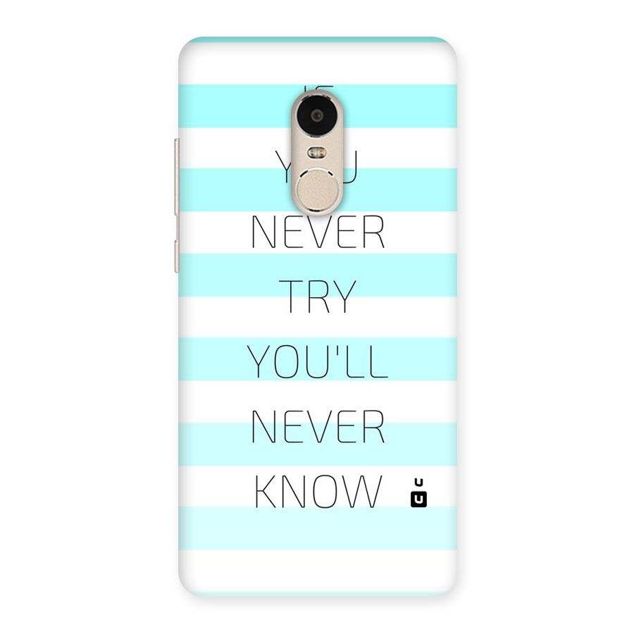 Try Know Back Case for Xiaomi Redmi Note 4