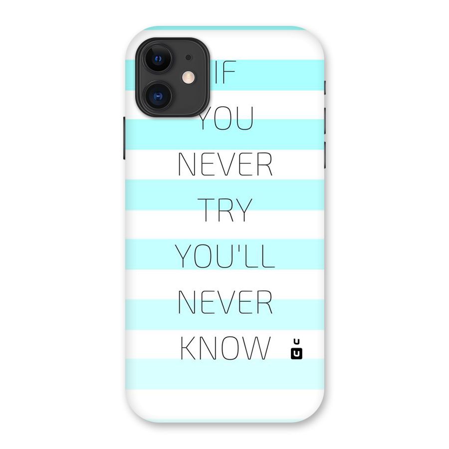 Try Know Back Case for iPhone 11