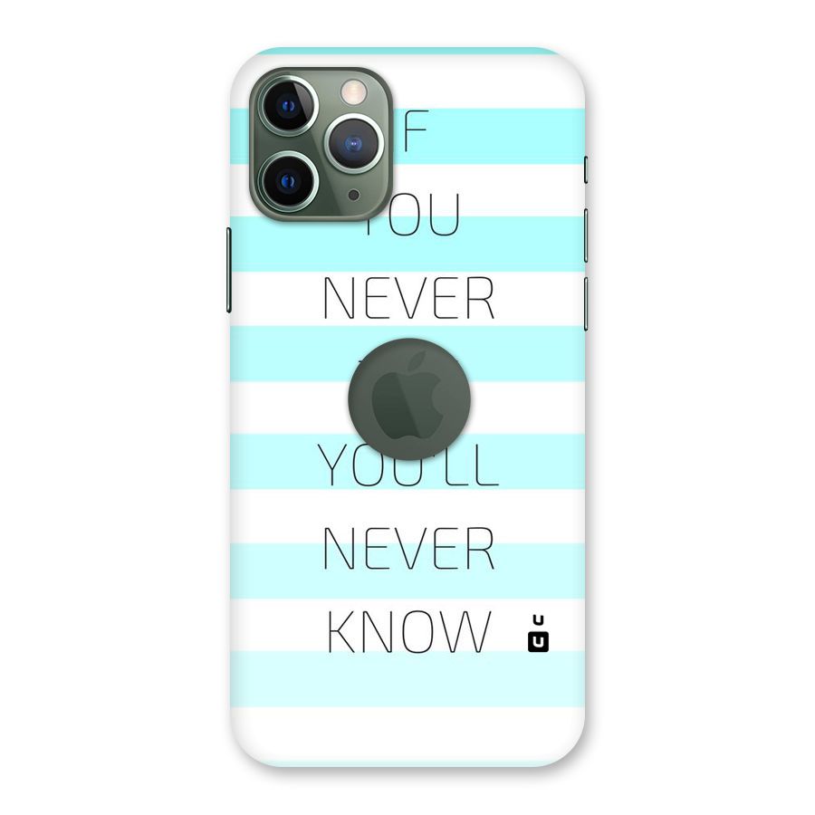 Try Know Back Case for iPhone 11 Pro Logo  Cut