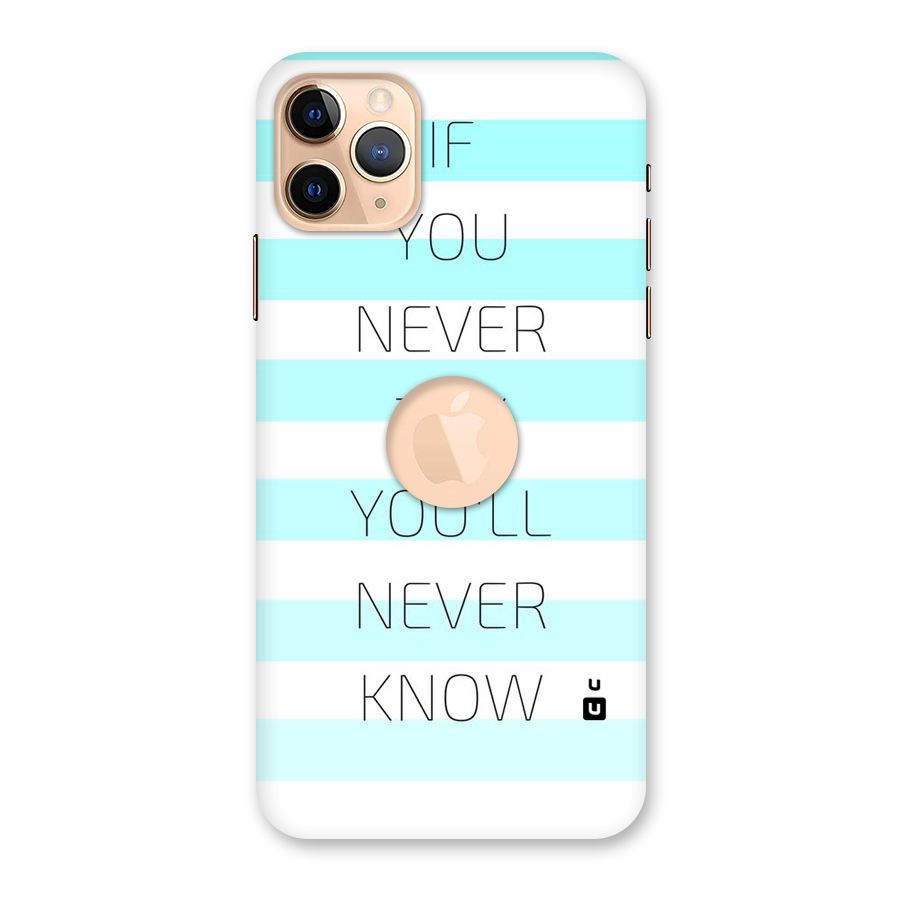 Try Know Back Case for iPhone 11 Pro Max Logo Cut
