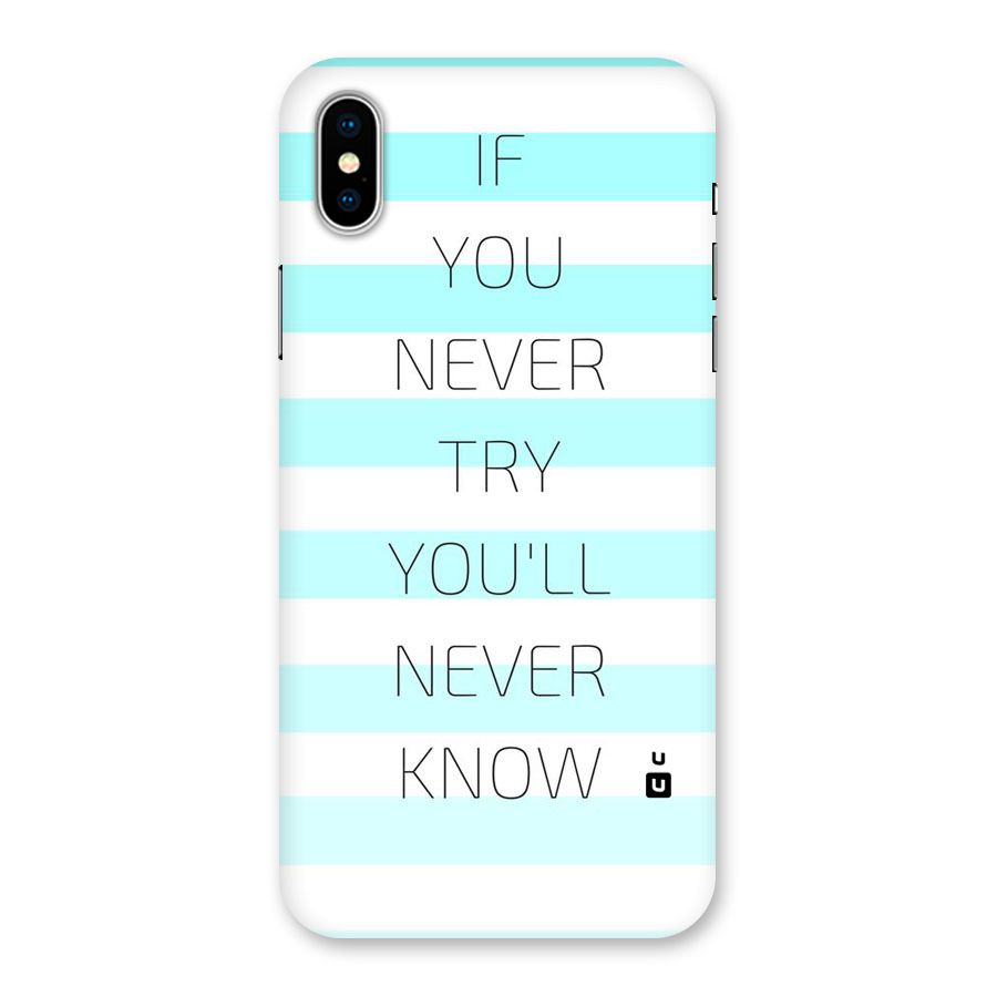 Try Know Back Case for iPhone XS