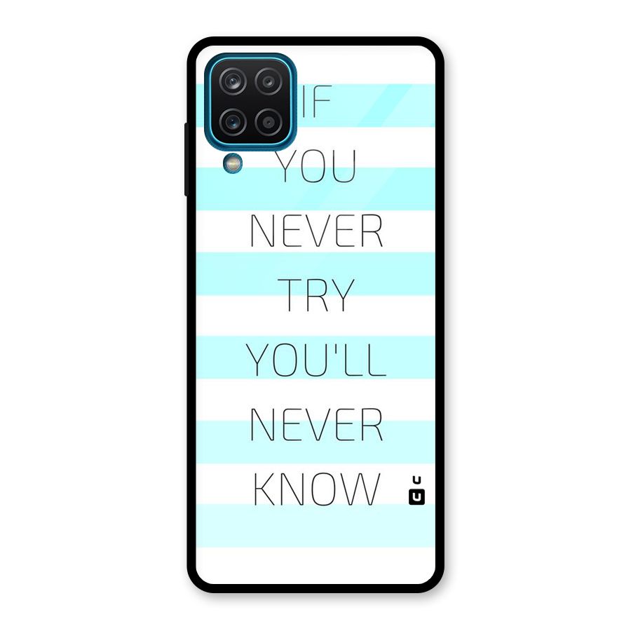 Try Know Glass Back Case for Galaxy A12