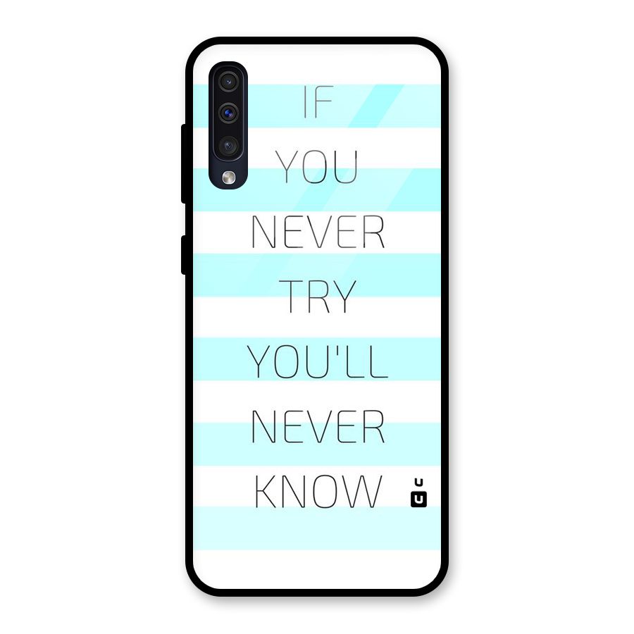 Try Know Glass Back Case for Galaxy A50