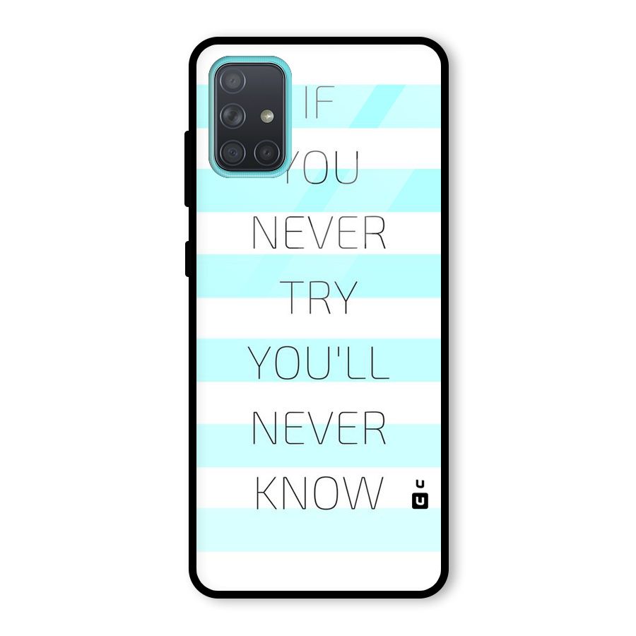 Try Know Glass Back Case for Galaxy A71