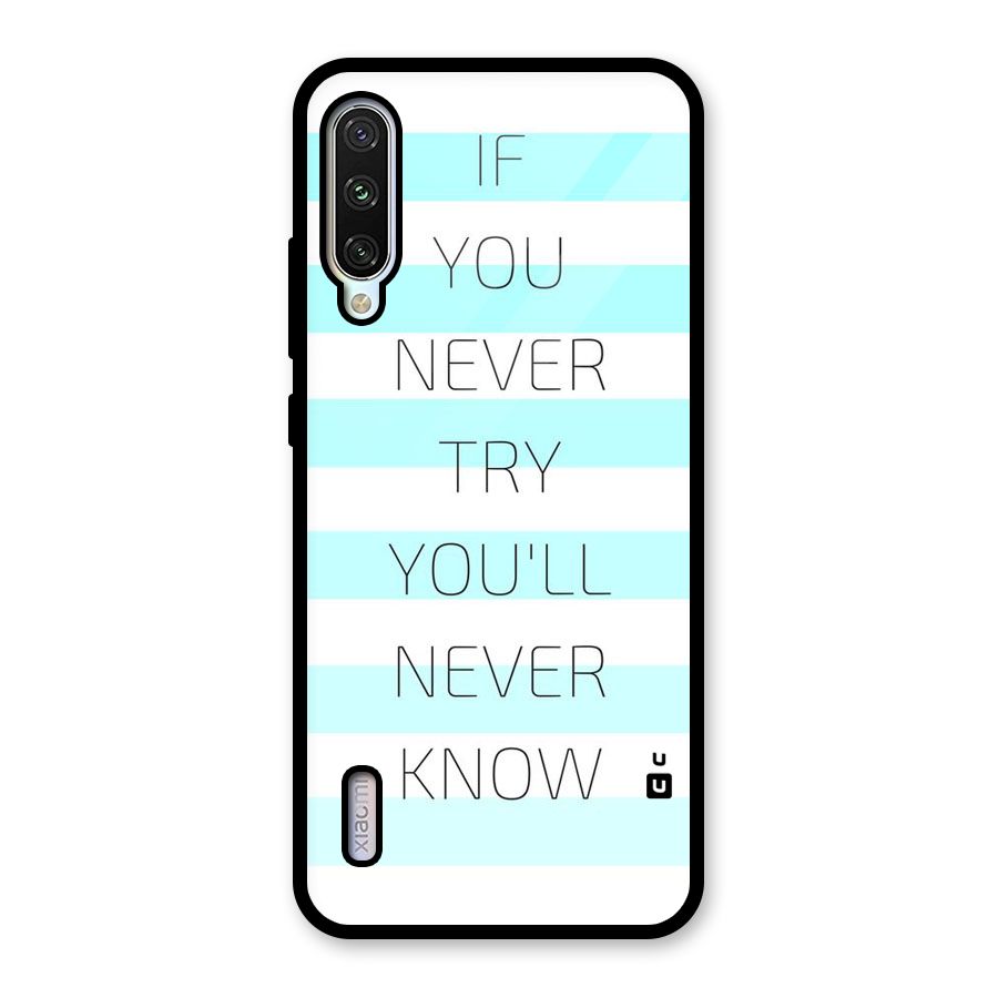 Try Know Glass Back Case for Mi A3