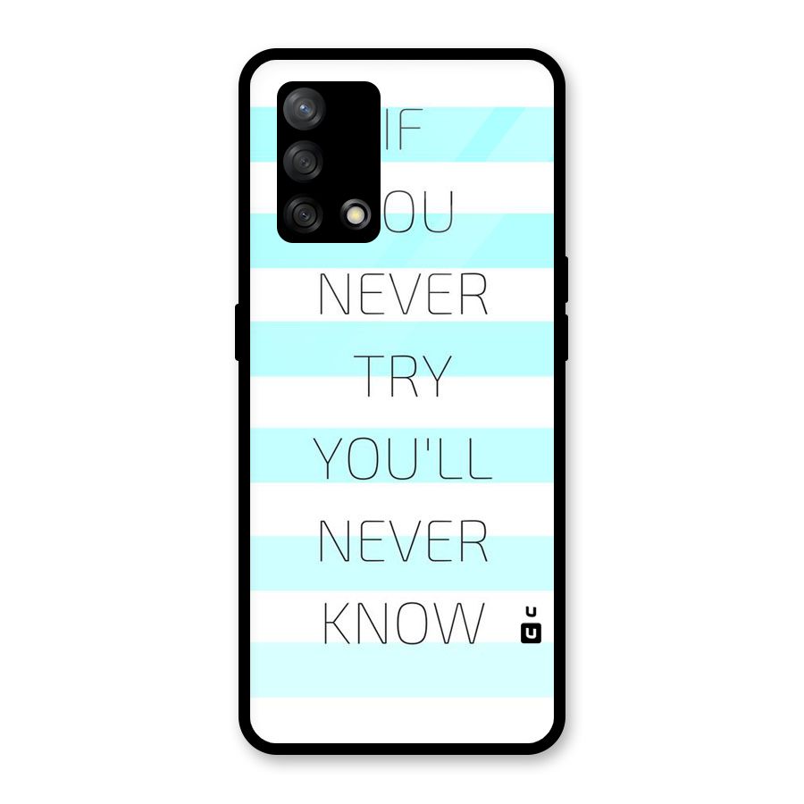 Try Know Glass Back Case for Oppo F19
