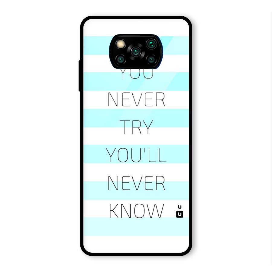 Try Know Glass Back Case for Poco X3 Pro