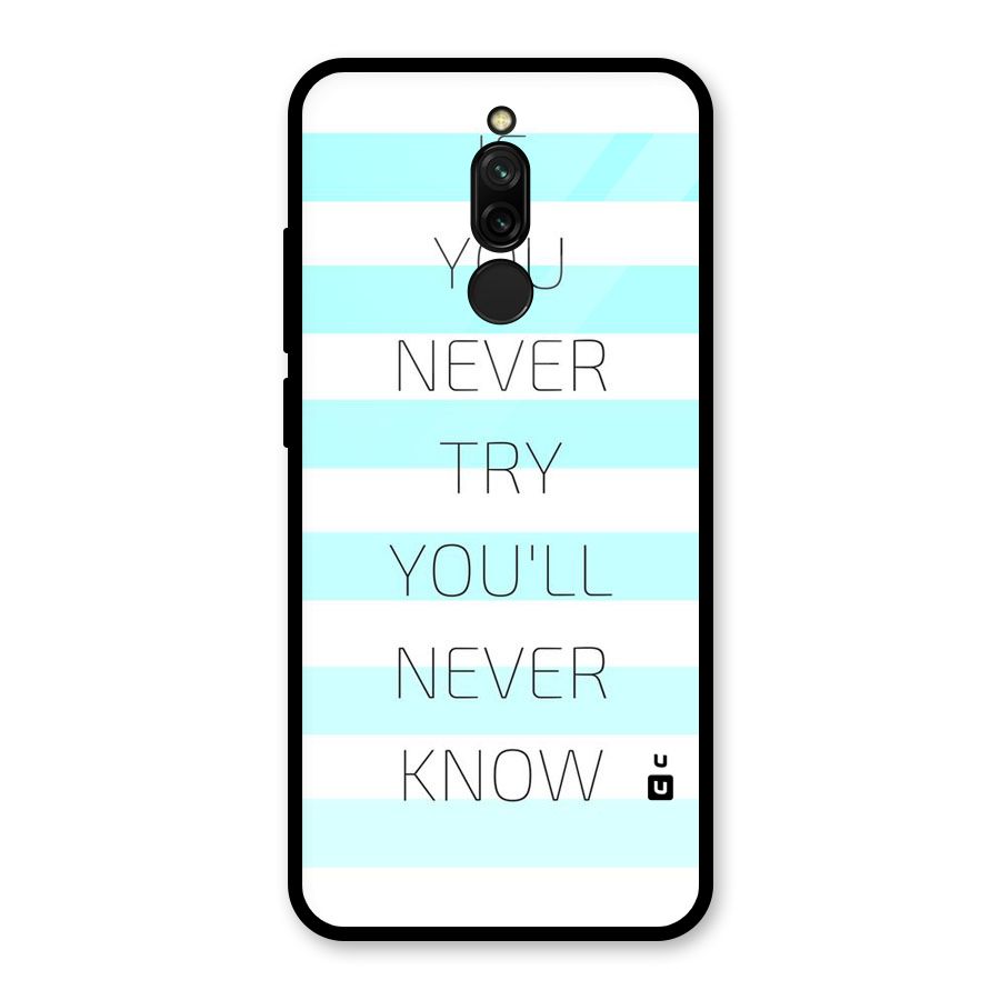 Try Know Glass Back Case for Redmi 8