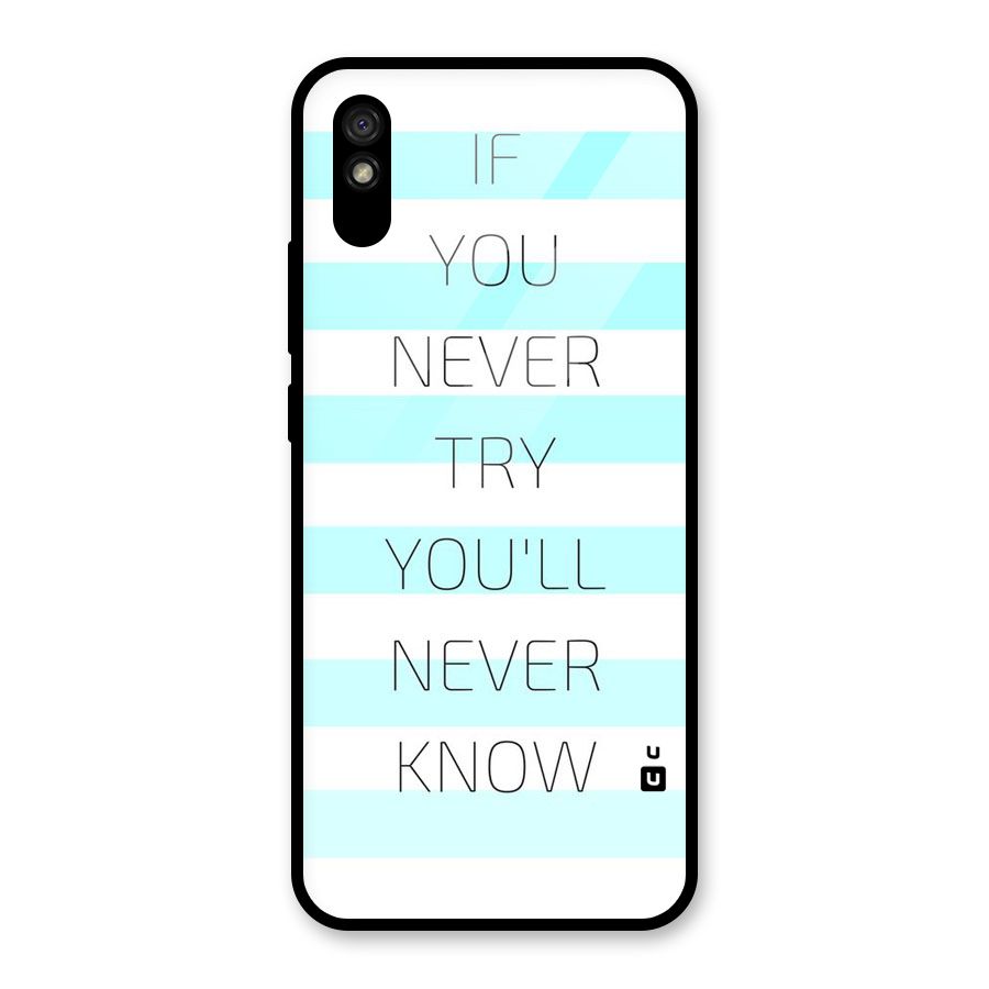 Try Know Glass Back Case for Redmi 9i