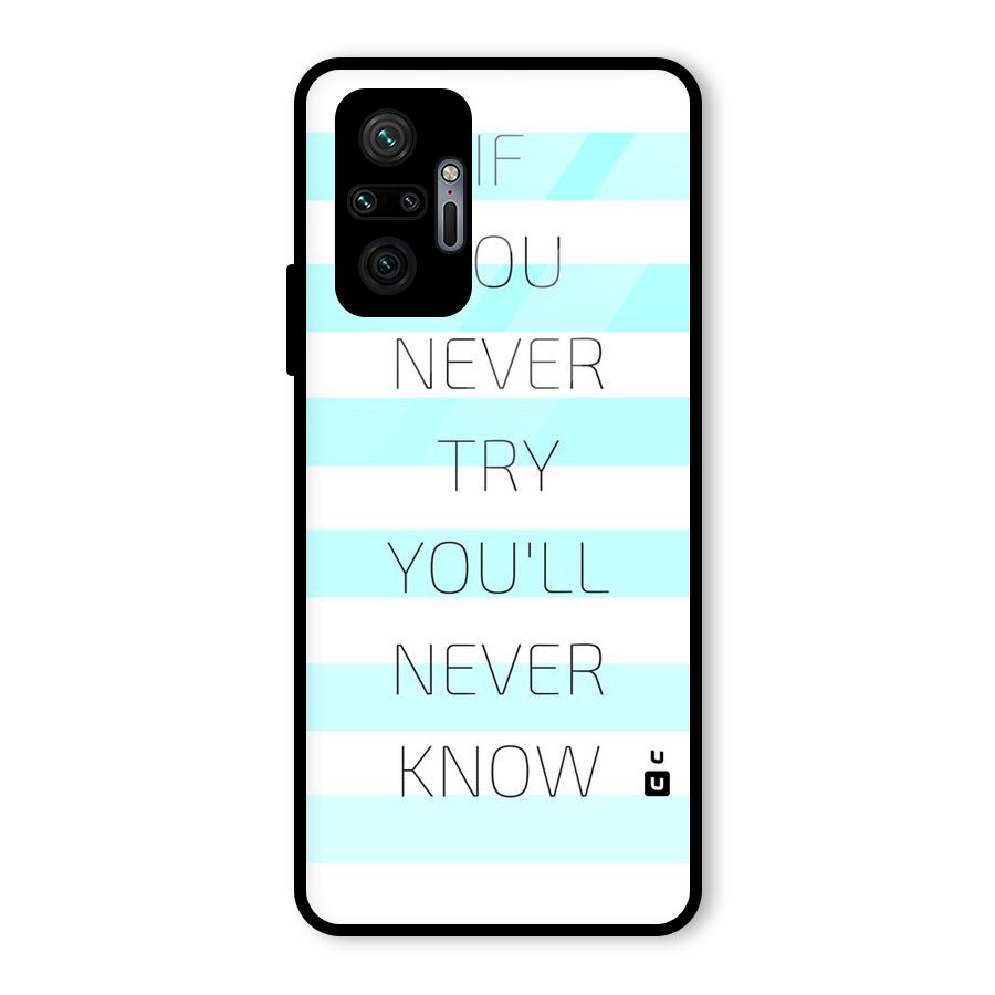 Try Know Glass Back Case for Redmi Note 10 Pro