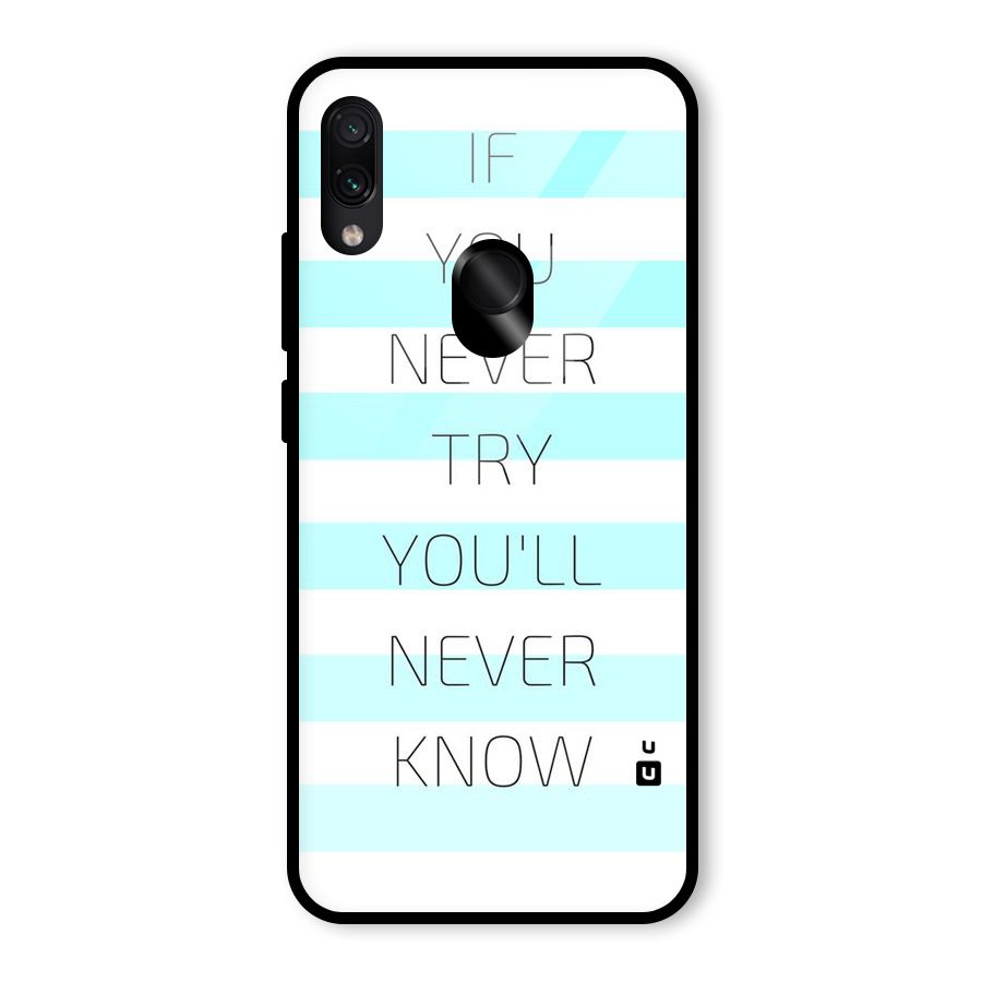 Try Know Glass Back Case for Redmi Note 7 Pro