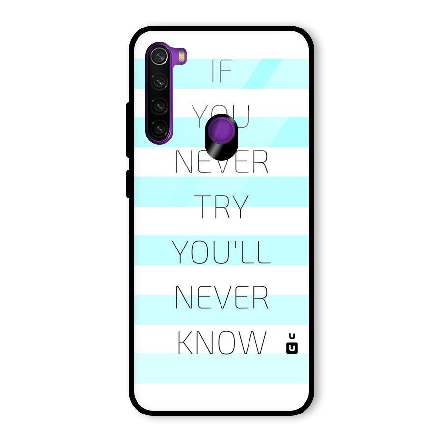 Try Know Glass Back Case for Redmi Note 8