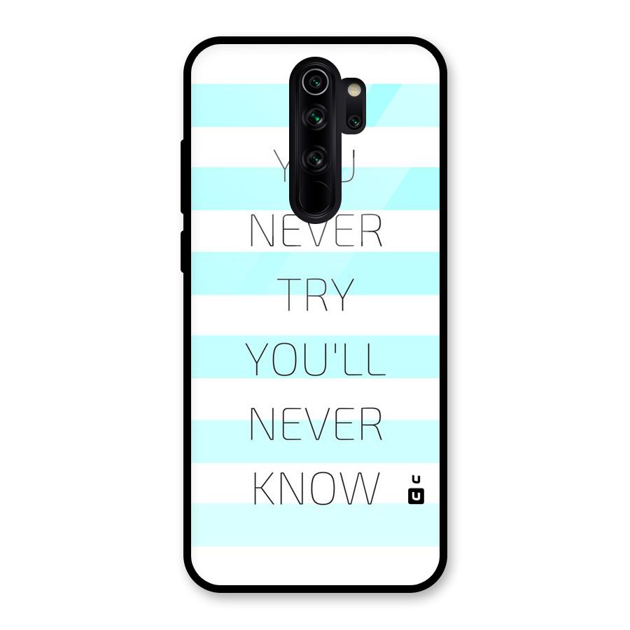Try Know Glass Back Case for Redmi Note 8 Pro