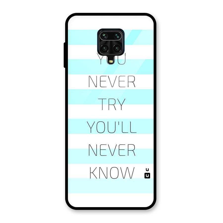 Try Know Glass Back Case for Redmi Note 9 Pro