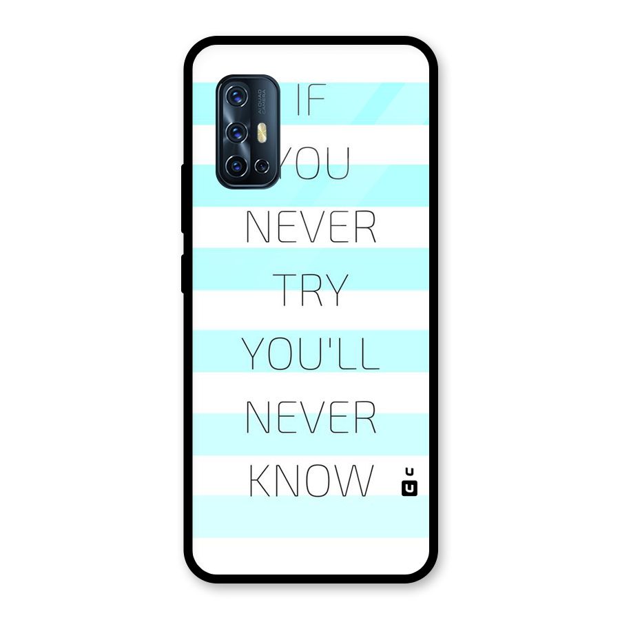 Try Know Glass Back Case for Vivo V17