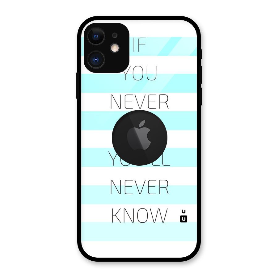 Try Know Glass Back Case for iPhone 11 Logo Cut
