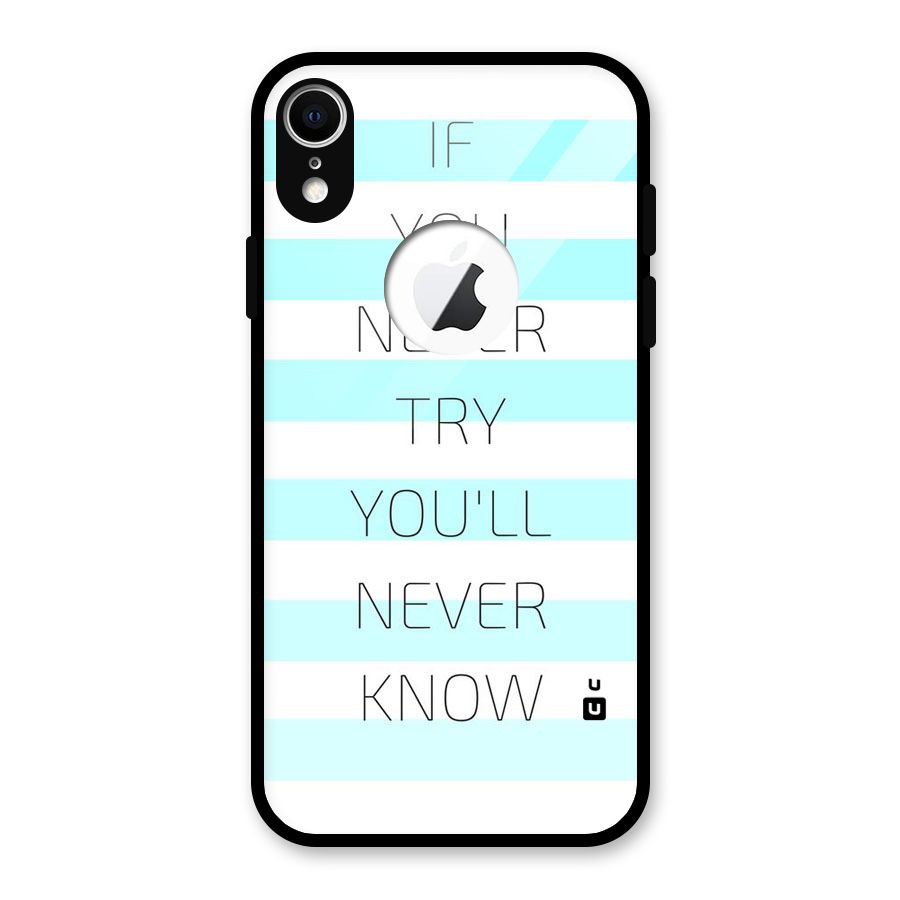 Try Know Glass Back Case for iPhone XR Logo Cut