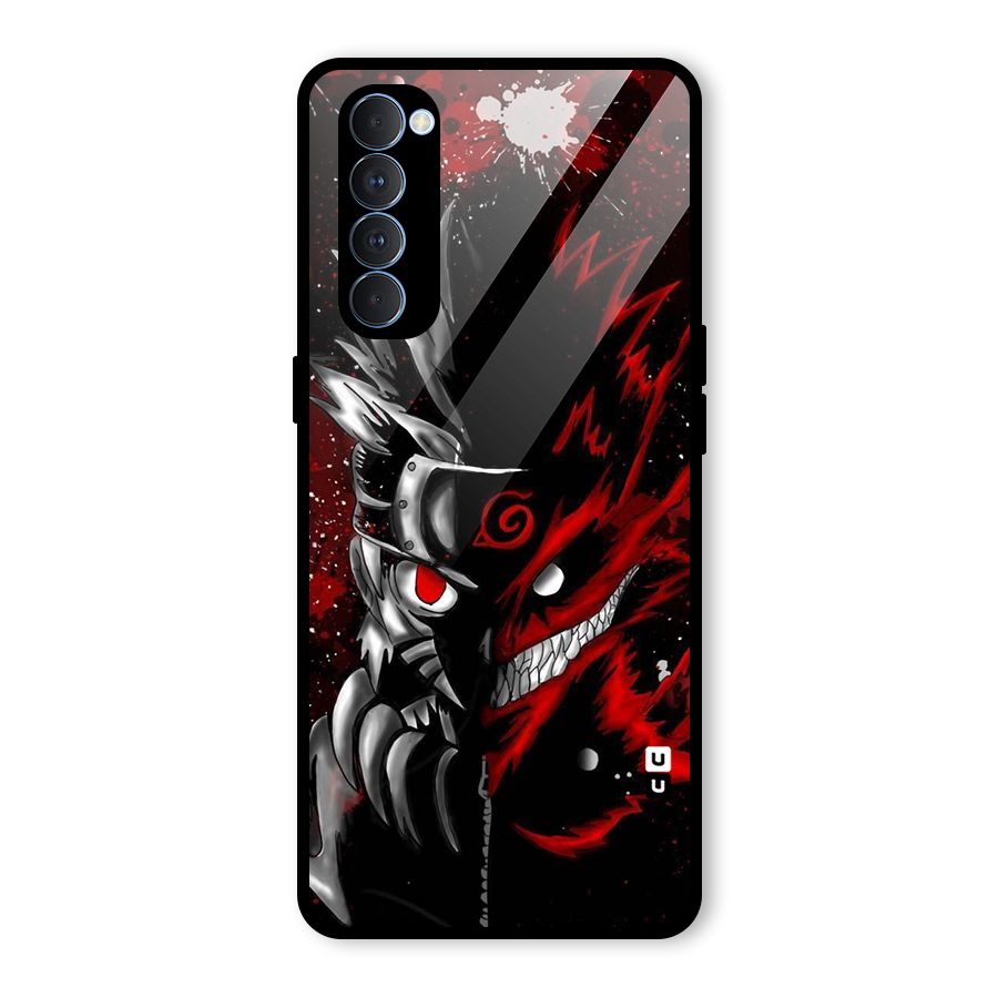 Two Face Naruto Glass Back Case for Oppo Reno4 Pro