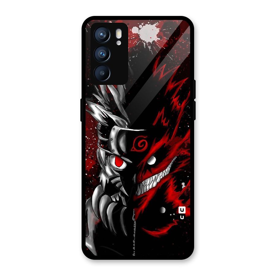 Two Face Naruto Glass Back Case for Oppo Reno6 5G