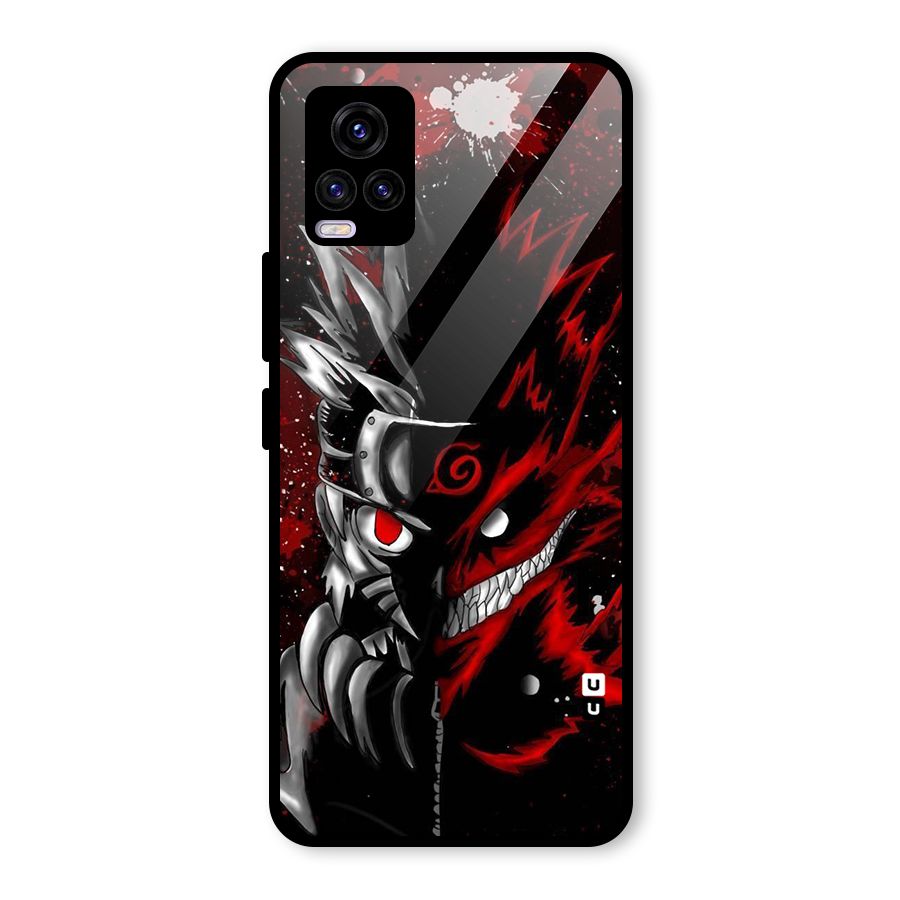 Two Face Naruto Glass Back Case for Vivo V20