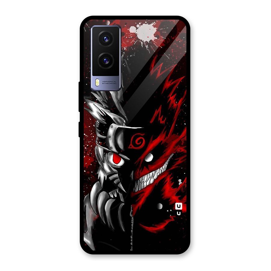 Two Face Naruto Glass Back Case for Vivo V21e 5G