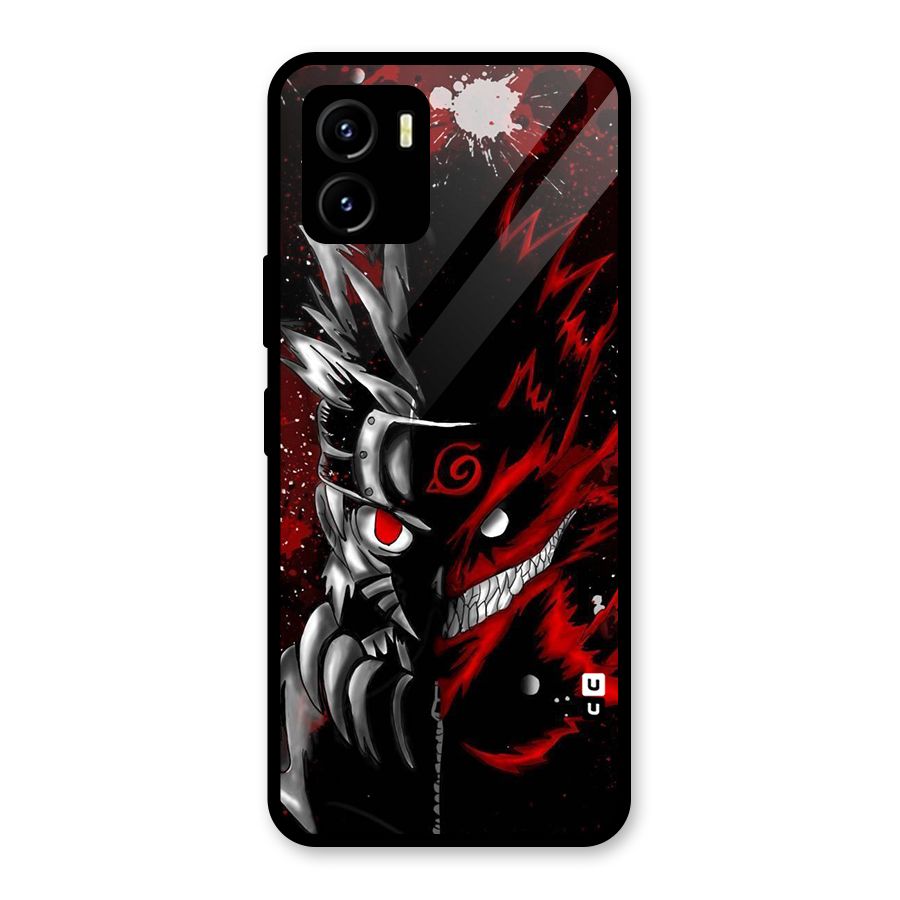 Two Face Naruto Glass Back Case for Vivo Y15s